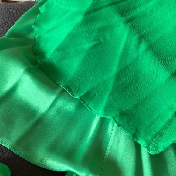 Zara Vibrant Green Pleated Dress - Picture 7 of 8